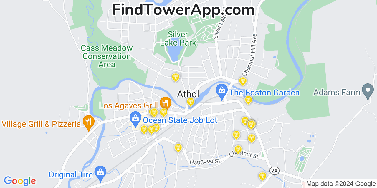 Verizon 4G/5G cell tower coverage map Athol, Massachusetts