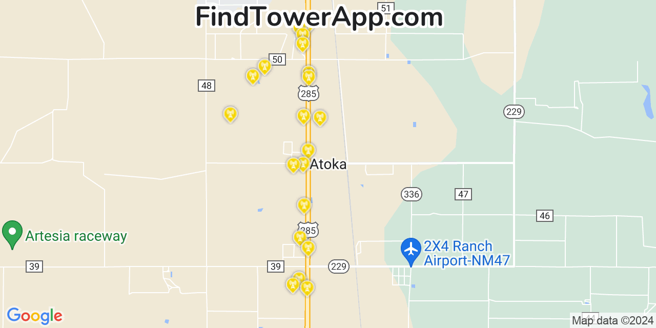 T-Mobile 4G/5G cell tower coverage map Atoka, New Mexico