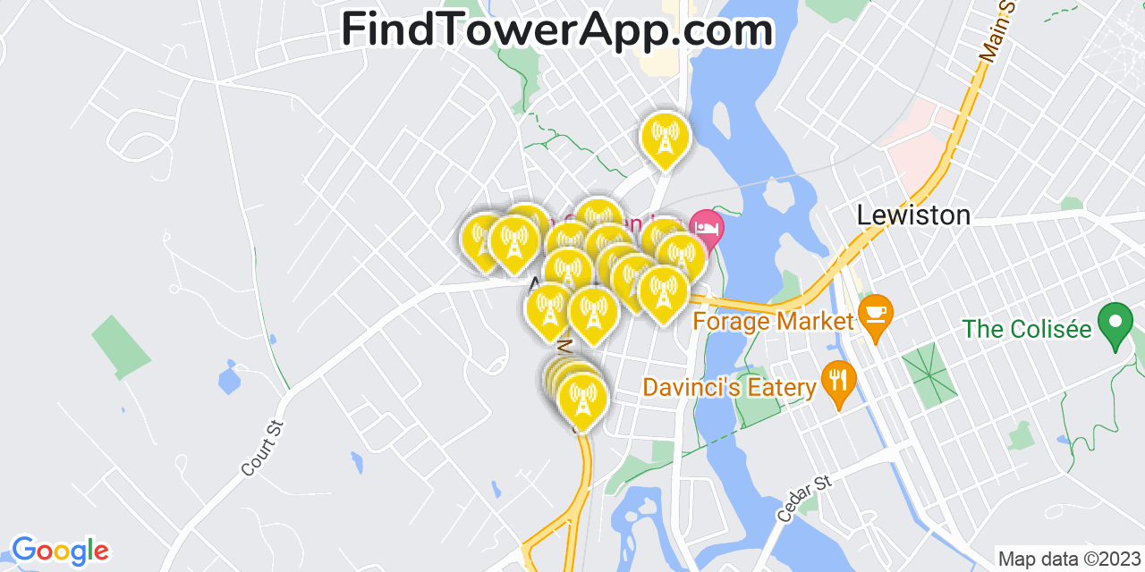 Auburn Maine Cell Tower Coverage Map