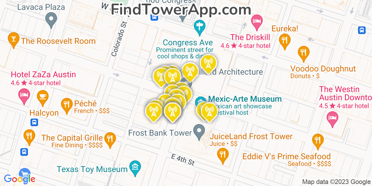 Austin Texas Cell Tower Coverage Map