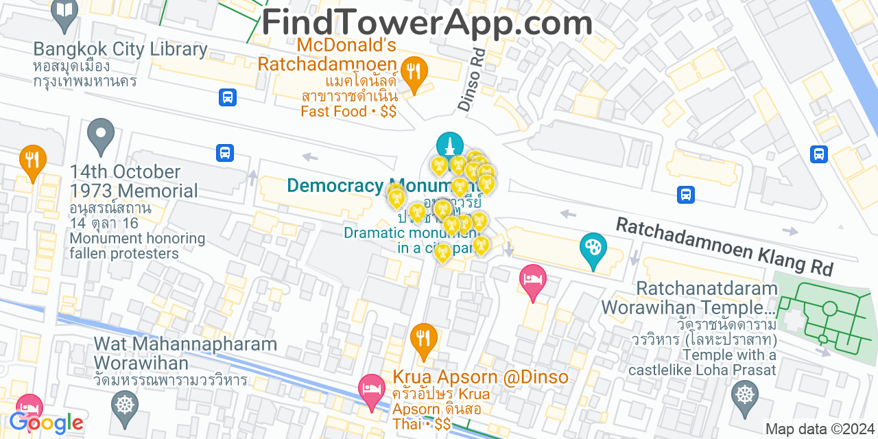 Bangkok (Thailand) 4G/5G cell tower coverage map