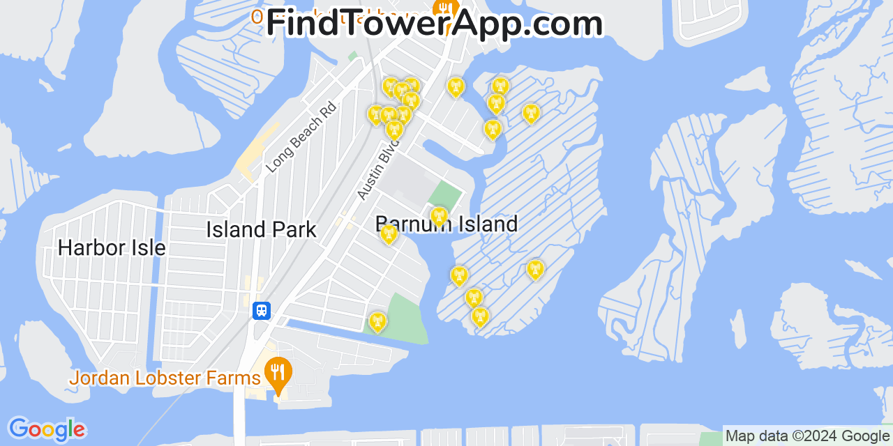 T-Mobile 4G/5G cell tower coverage map Barnum Island, New York