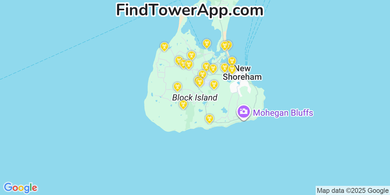 Block Island AT&T Cell Towers, Rhode Island - FindTower App