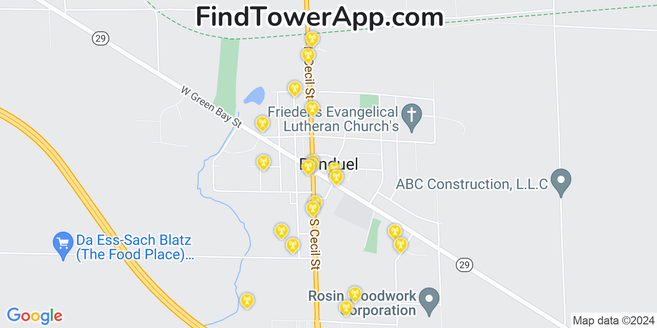 T-Mobile 4G/5G cell tower coverage map Bonduel, Wisconsin