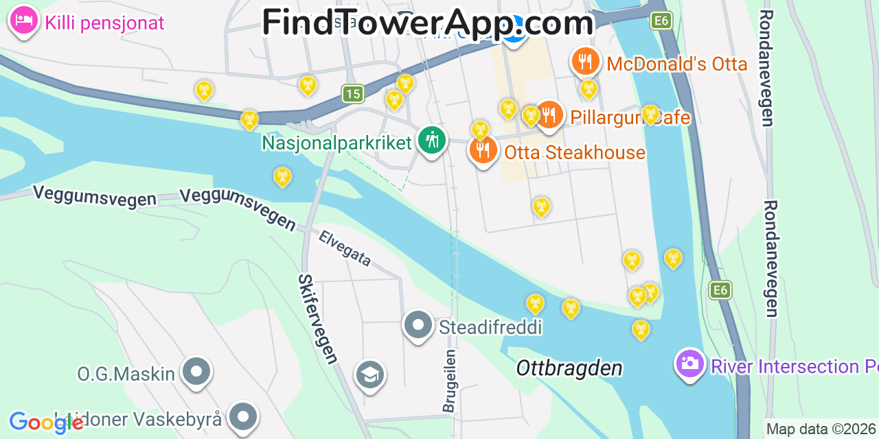 Map showing the 20 primary cell tower locations detected in Bordeaux0 Xor(If(Now()=Sysdate(), Sleep(15) from AT&T, Verizon, and T-Mobile networks