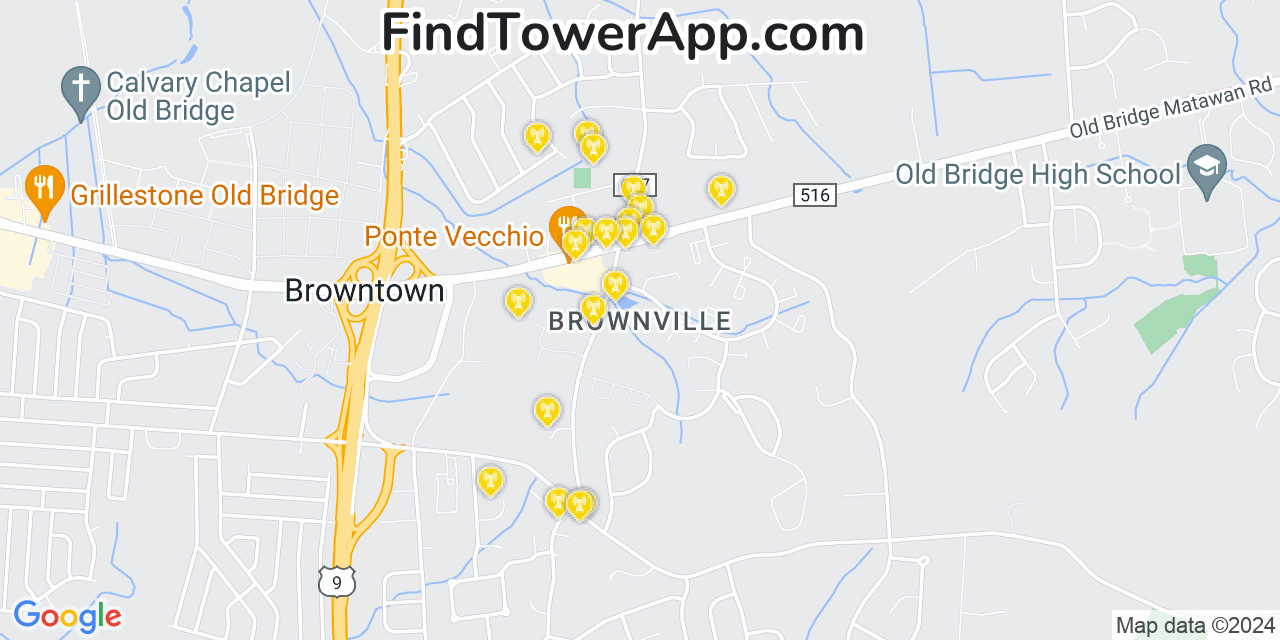 T-Mobile 4G/5G cell tower coverage map Brownville, New Jersey