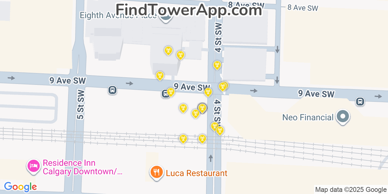 Calgary Cell Towers, Canada - FindTower App Coverage Maps