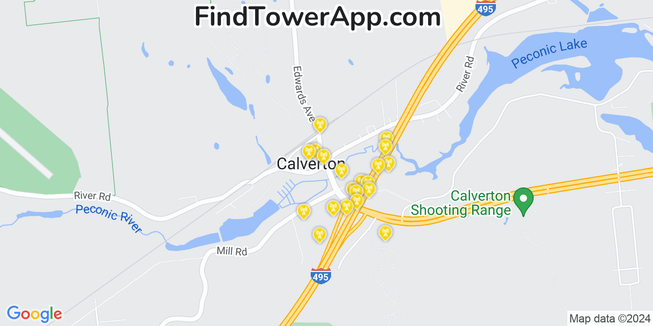 T-Mobile 4G/5G cell tower coverage map Calverton, New York