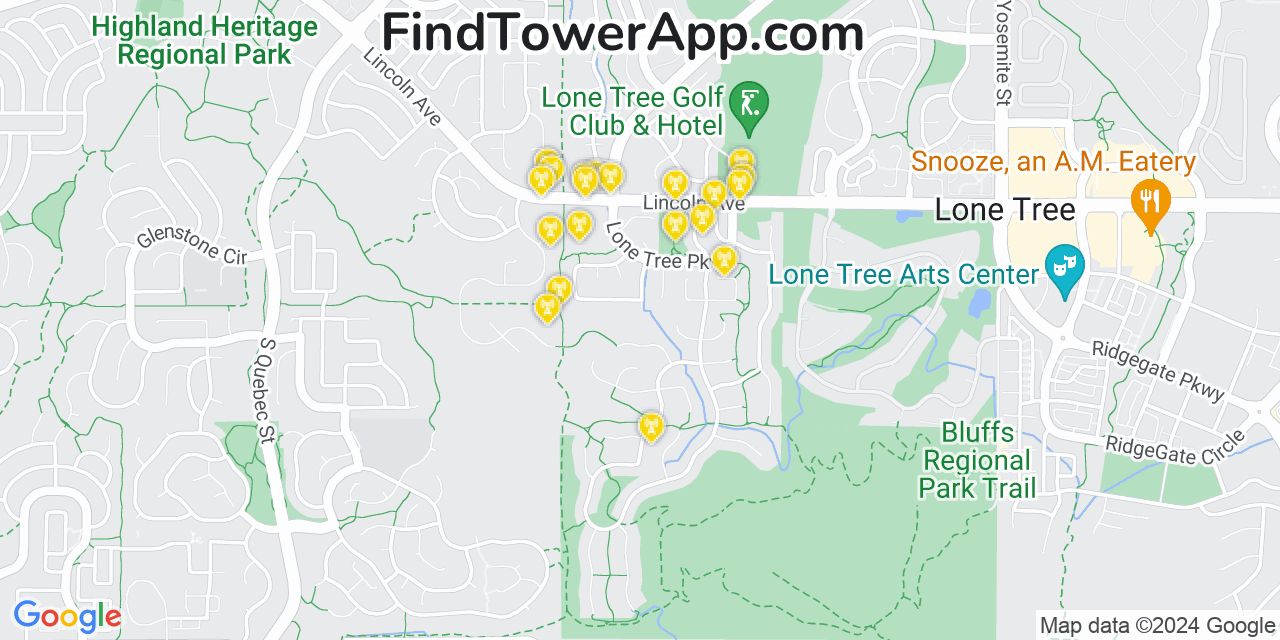 T-Mobile 4G/5G cell tower coverage map Carriage Club, Colorado