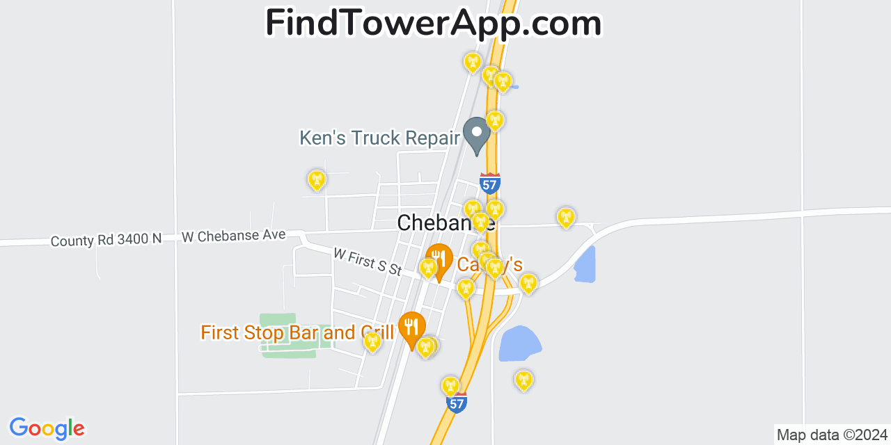 T-Mobile 4G/5G cell tower coverage map Chebanse, Illinois