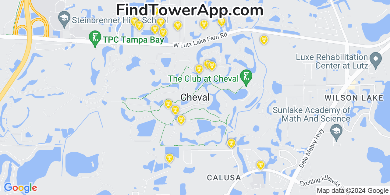 T-Mobile 4G/5G cell tower coverage map Cheval, Florida