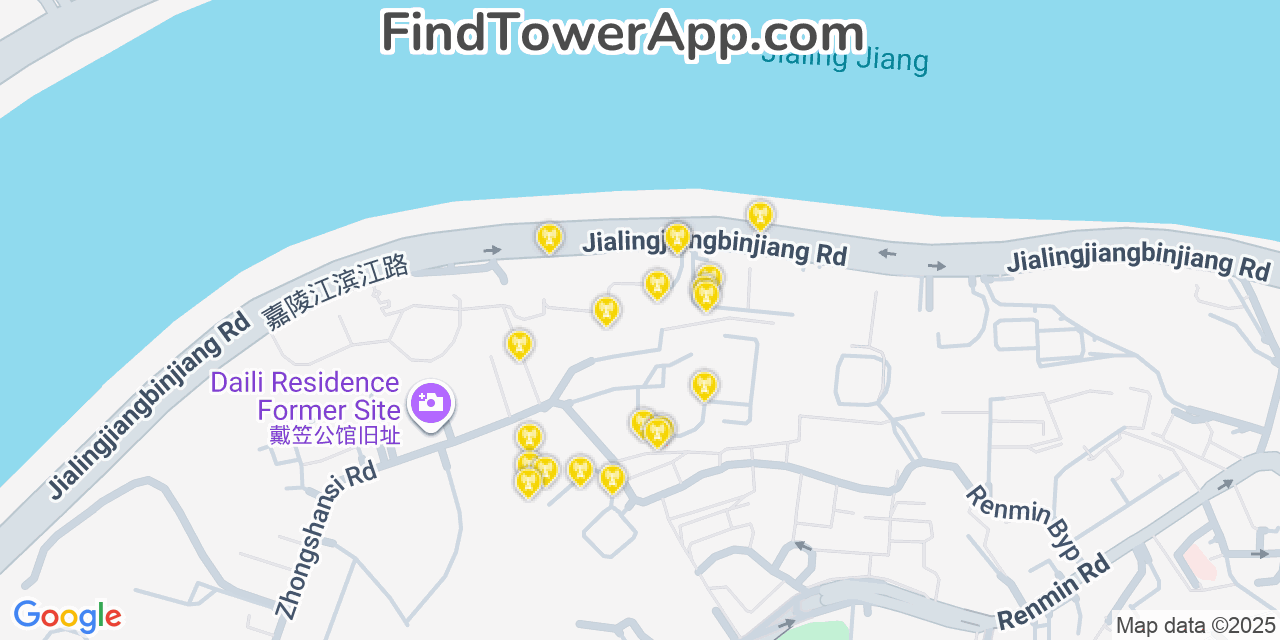 Chongqing Cell Towers, China - FindTower App Coverage Maps