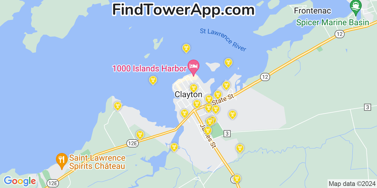 T-Mobile 4G/5G cell tower coverage map Clayton, New York