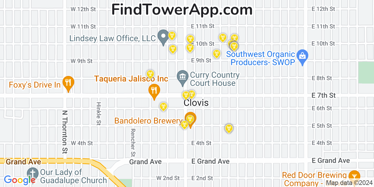 T-Mobile 4G/5G cell tower coverage map Clovis, New Mexico