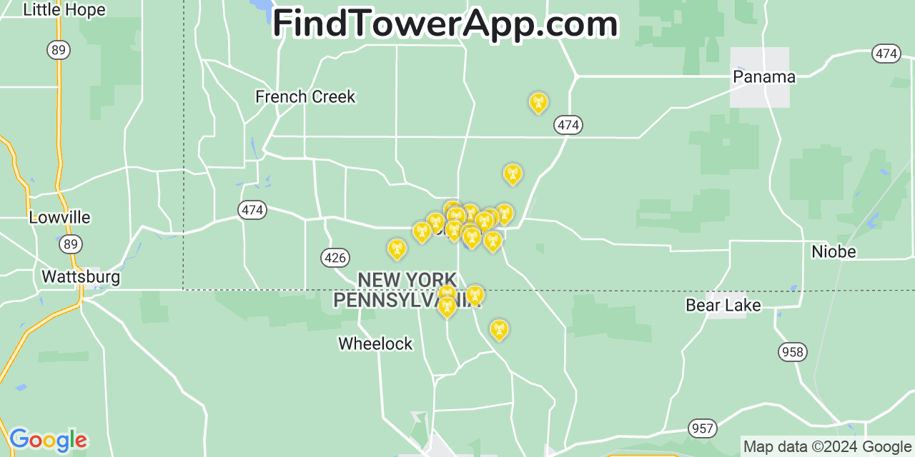 T-Mobile 4G/5G cell tower coverage map Clymer, New York