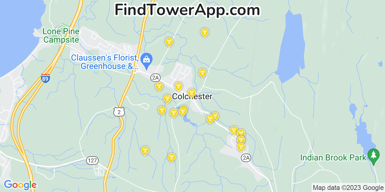 T-Mobile 4G/5G cell tower coverage map Colchester, Vermont