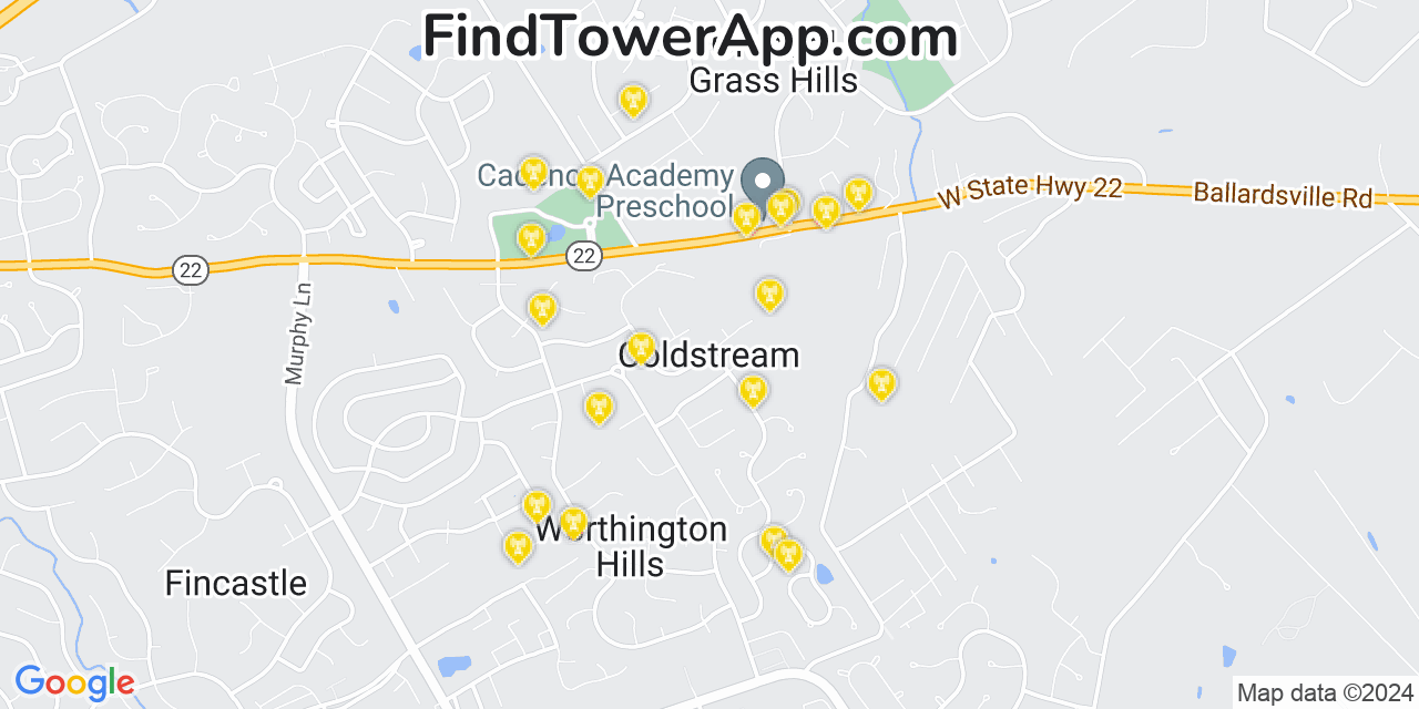 T-Mobile 4G/5G cell tower coverage map Coldstream, Kentucky