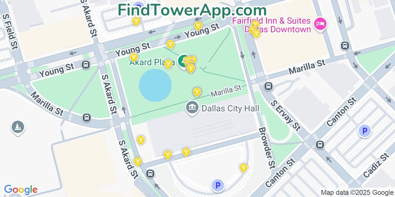 Dallas Texas Cell Tower Coverage Map