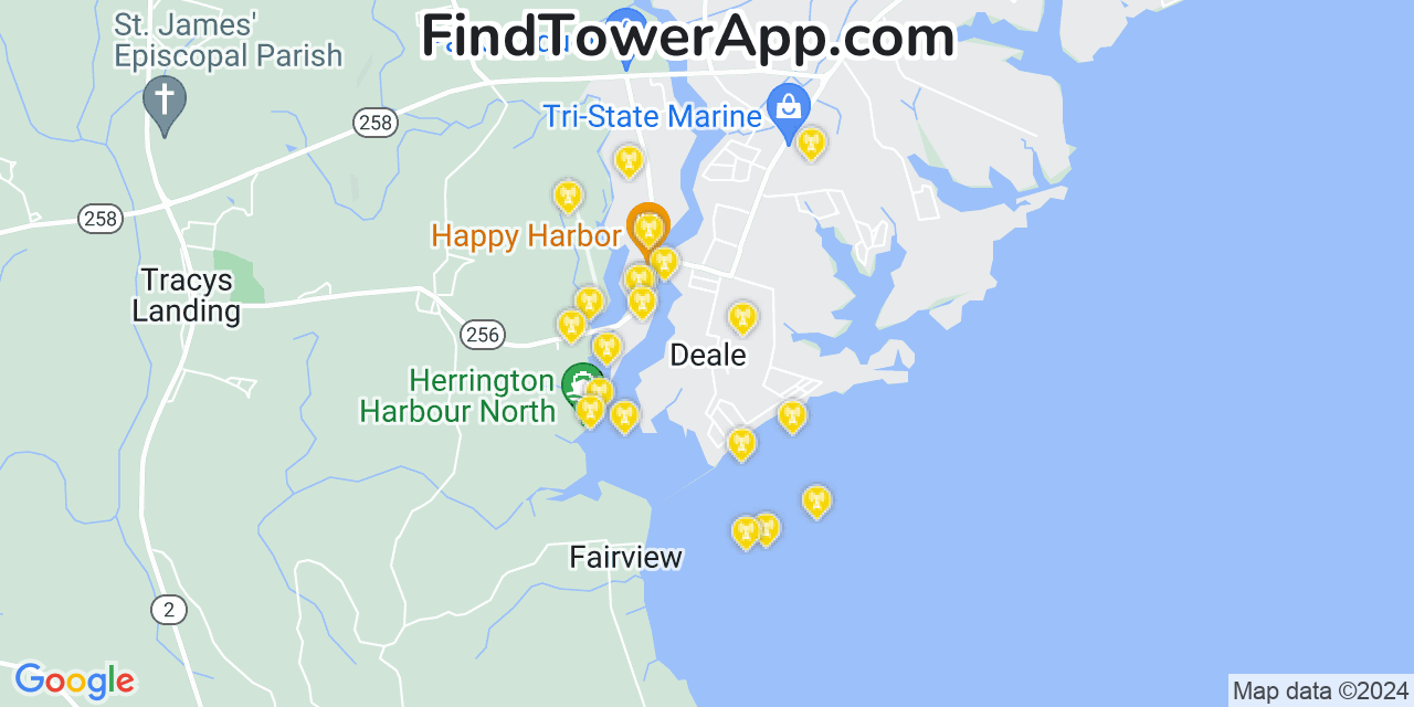 T-Mobile 4G/5G cell tower coverage map Deale, Maryland