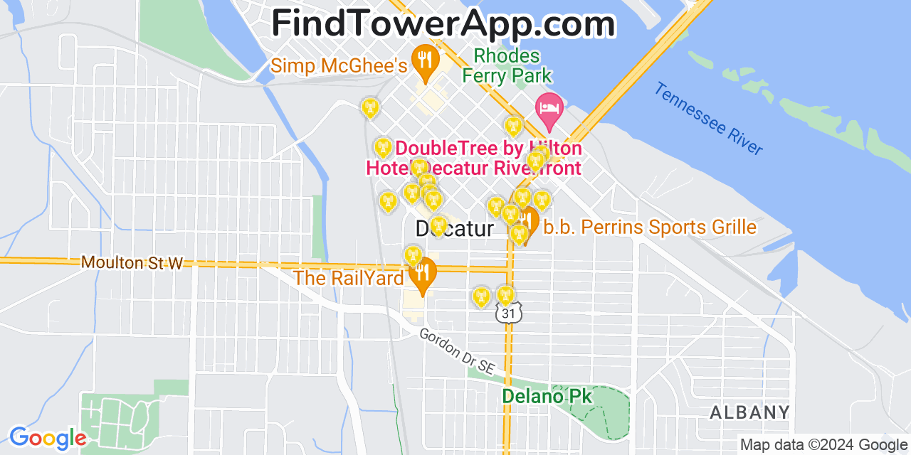 T-Mobile 4G/5G cell tower coverage map Decatur, Alabama