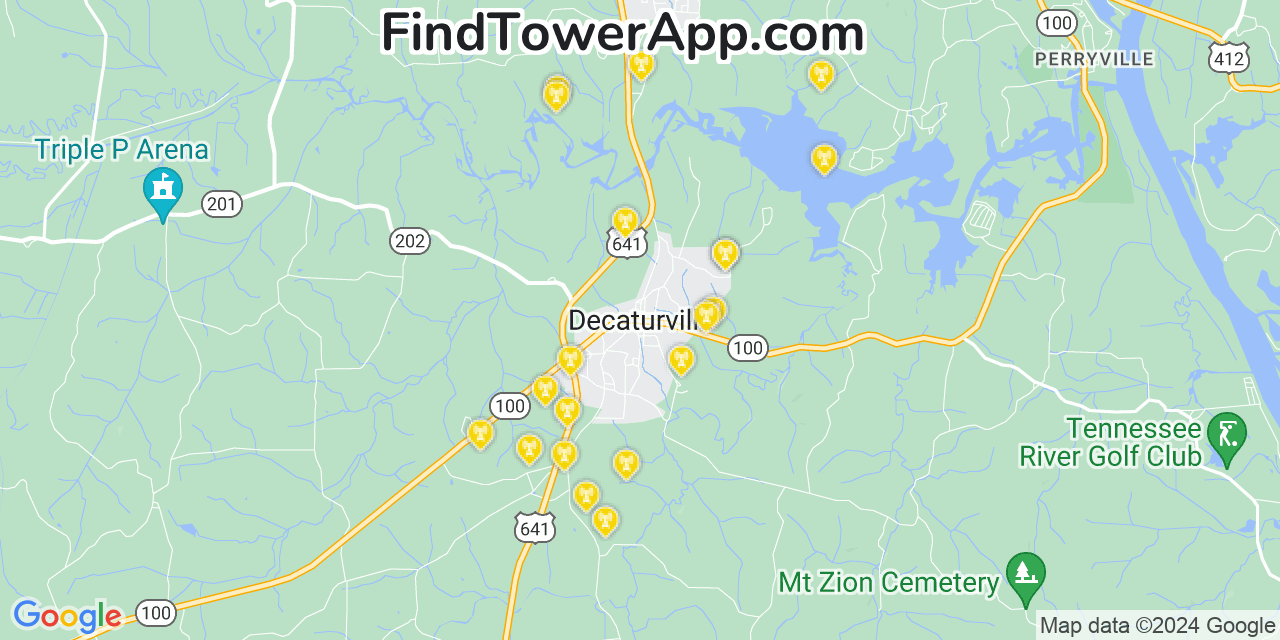 T-Mobile 4G/5G cell tower coverage map Decaturville, Tennessee