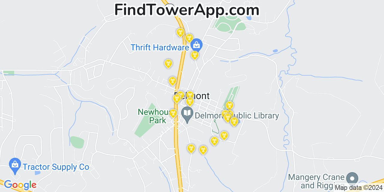 AT&T 4G/5G cell tower coverage map Delmont, Pennsylvania