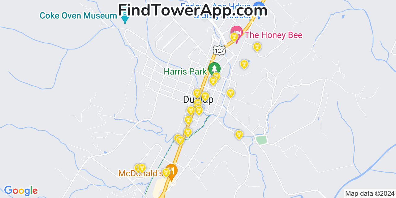 T-Mobile 4G/5G cell tower coverage map Dunlap, Tennessee