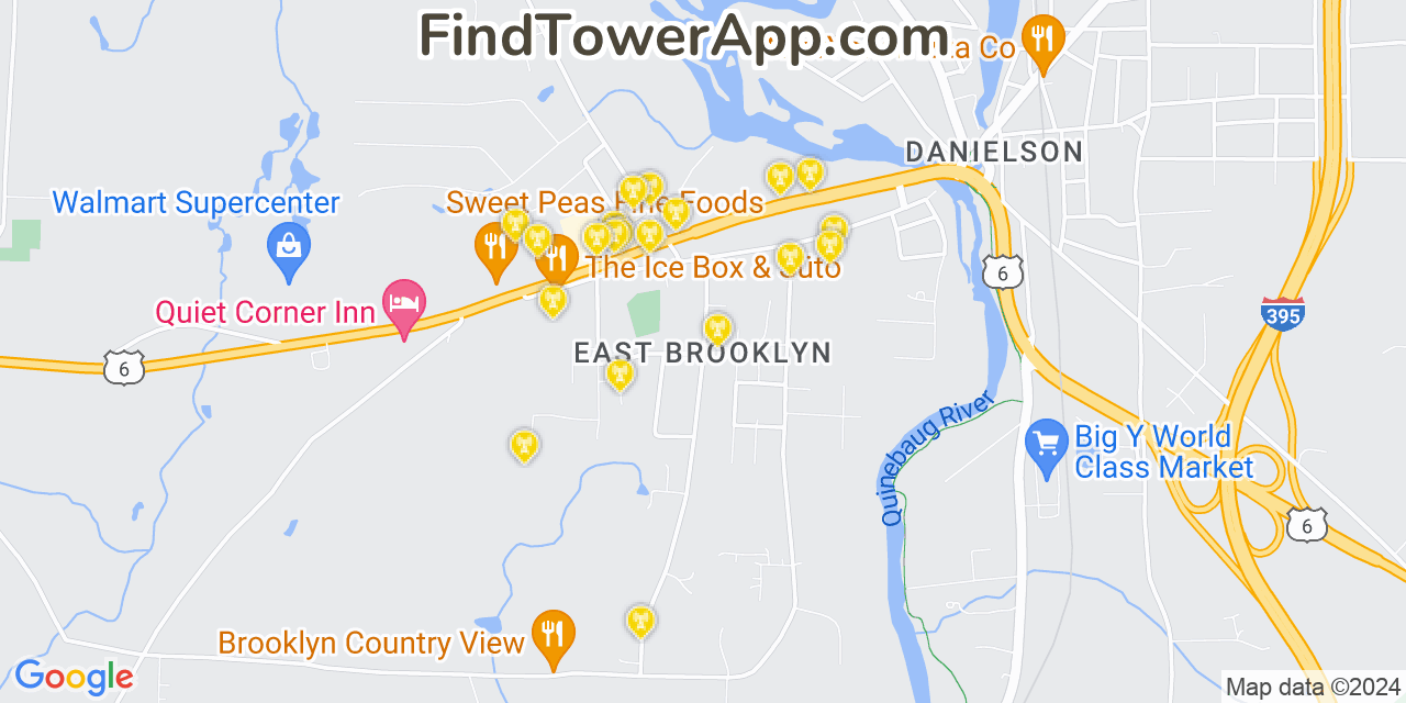 T-Mobile 4G/5G cell tower coverage map East Brooklyn, Connecticut