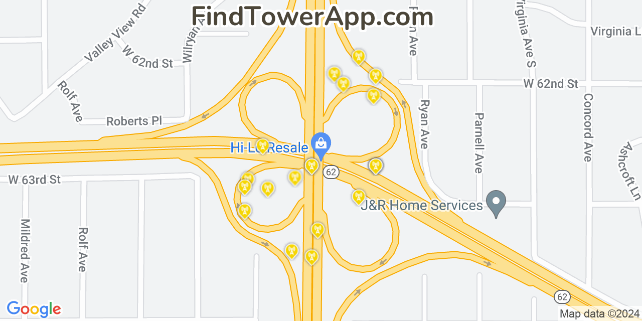 Verizon 4G/5G cell tower coverage map Edina, Minnesota