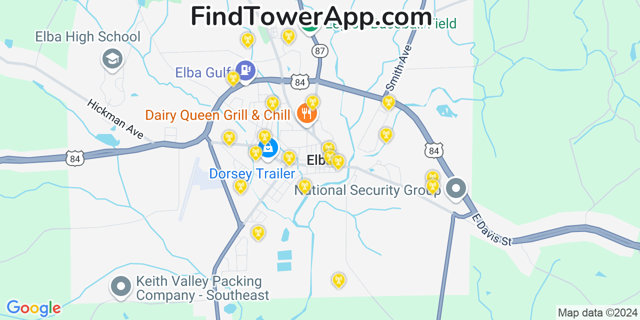 Elba Alabama Cell Tower Coverage Map