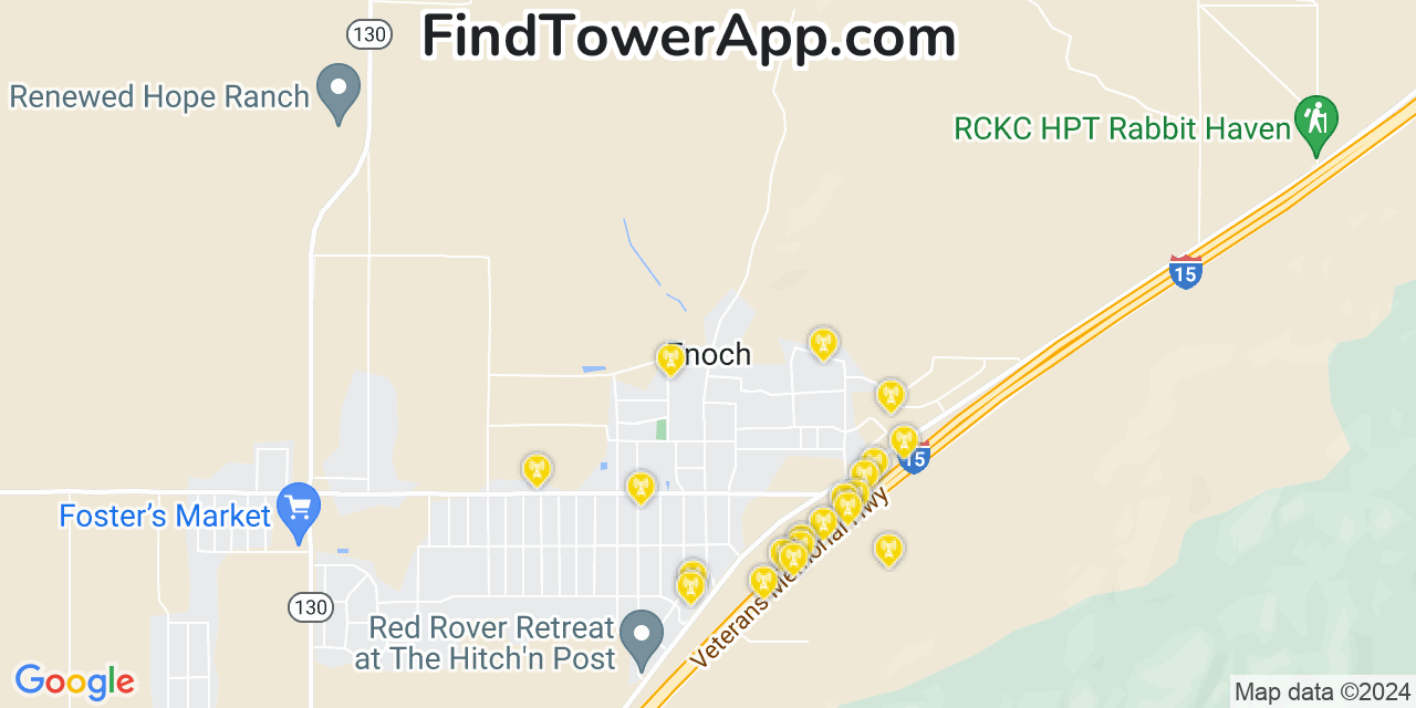 Verizon 4G/5G cell tower coverage map Enoch, Utah