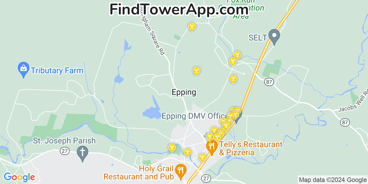 T-Mobile 4G/5G cell tower coverage map Epping, New Hampshire