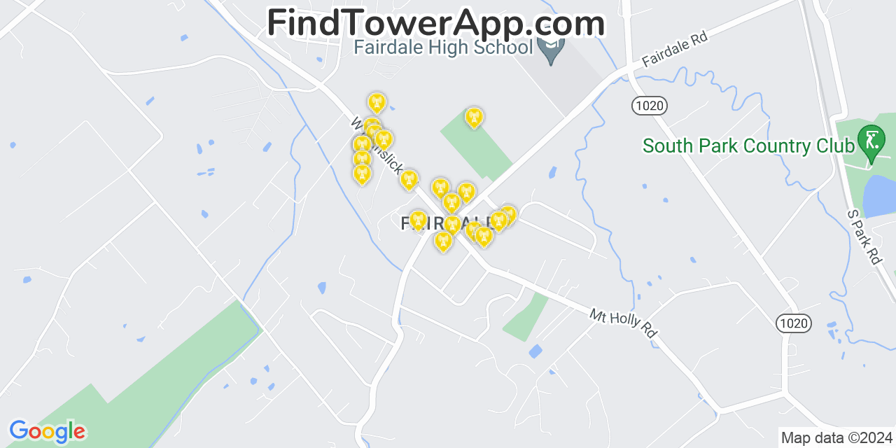 T-Mobile 4G/5G cell tower coverage map Fairdale, Kentucky