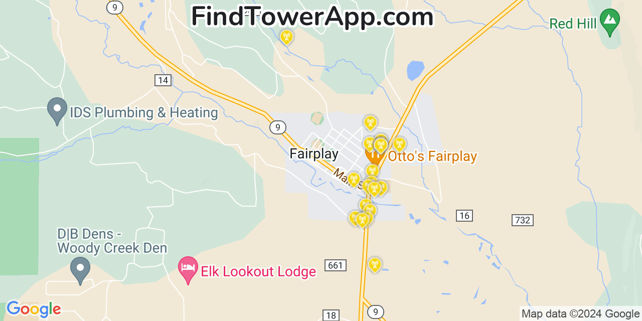 T-Mobile 4G/5G cell tower coverage map Fairplay, Colorado