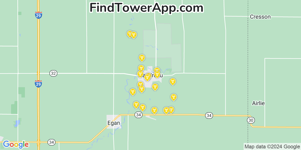 T-Mobile 4G/5G cell tower coverage map Flandreau, South Dakota