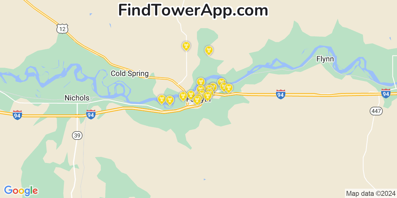 AT&T 4G/5G cell tower coverage map Forsyth, Montana