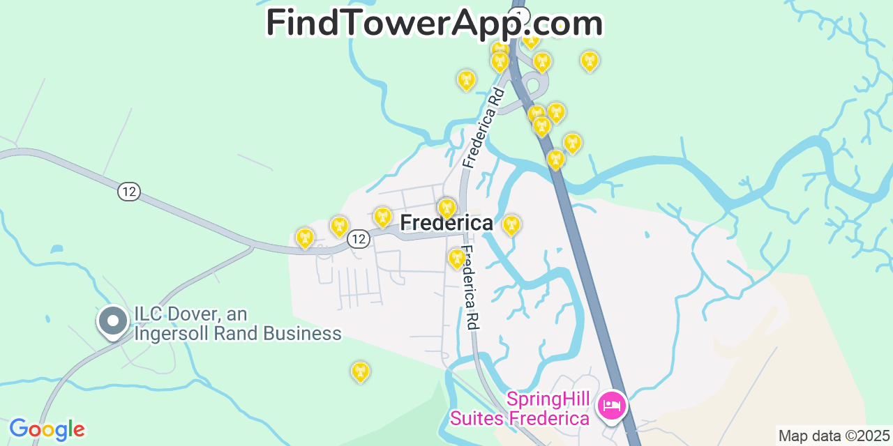 Frederica T-Mobile Cell Towers, Delaware - FindTower App