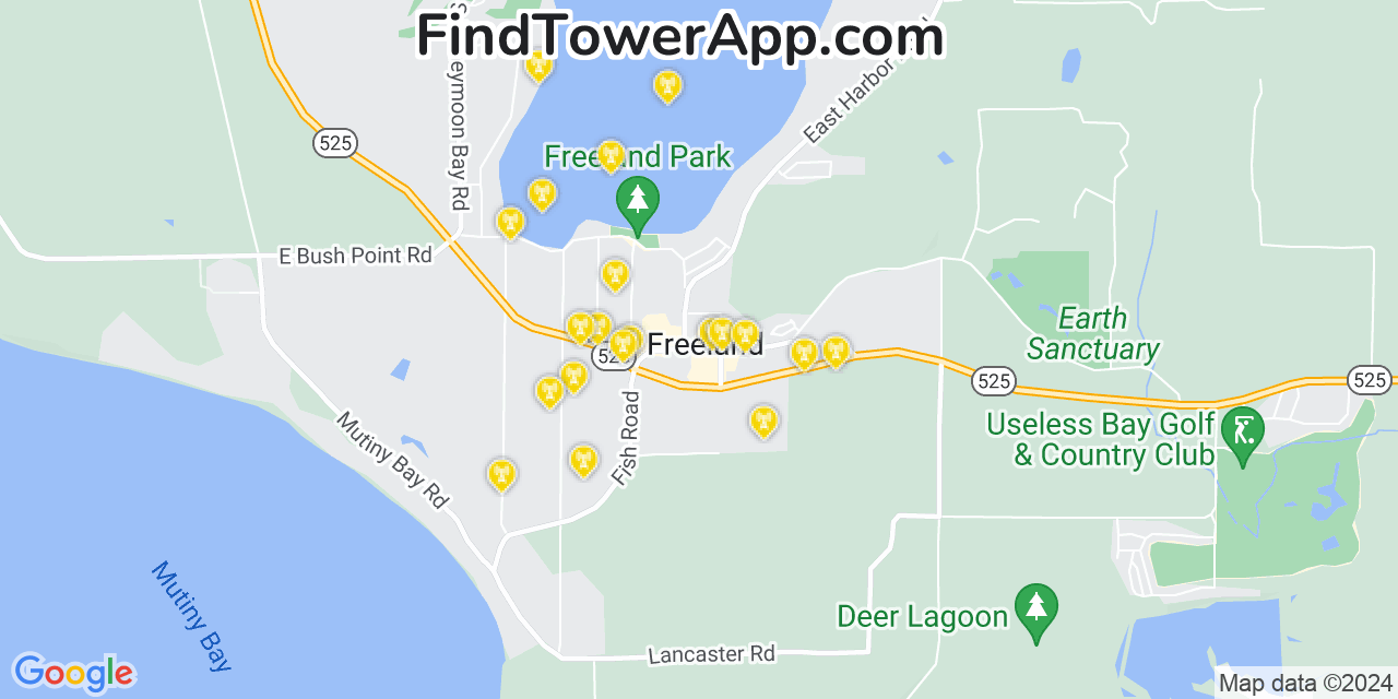 T-Mobile 4G/5G cell tower coverage map Freeland, Washington