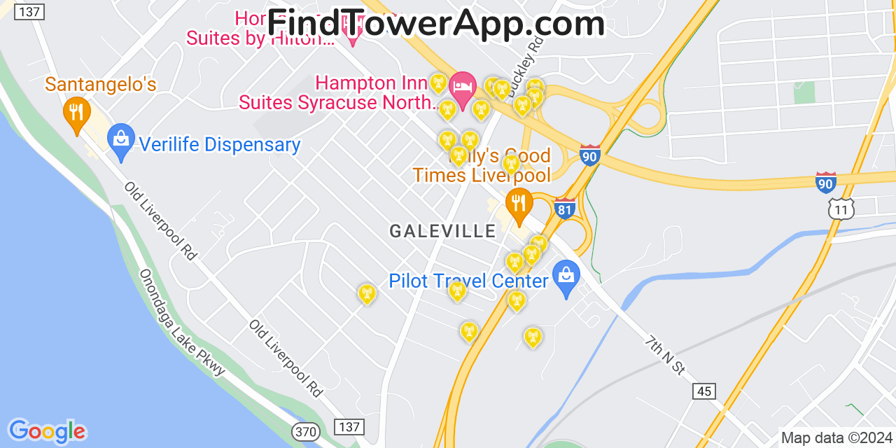 T-Mobile 4G/5G cell tower coverage map Galeville, New York