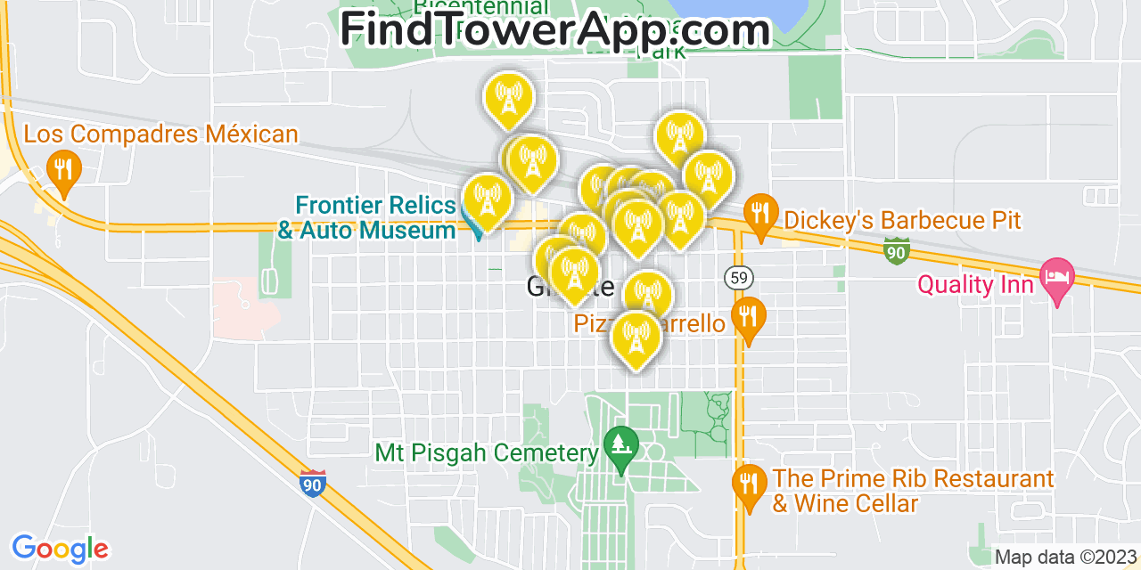 Verizon 4G/5G cell tower coverage map Gillette, Wyoming