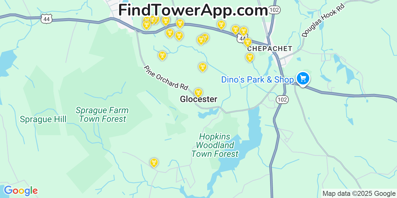 Glocester AT&T Cell Towers, Rhode Island - FindTower App
