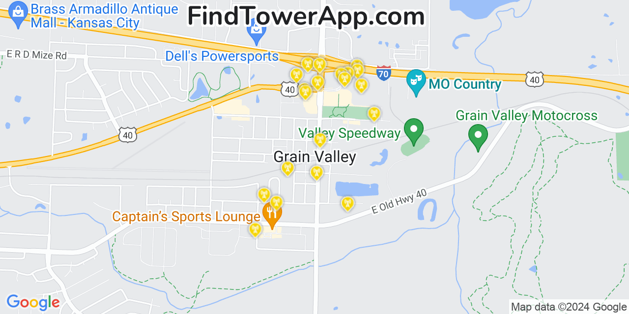 T-Mobile 4G/5G cell tower coverage map Grain Valley, Missouri