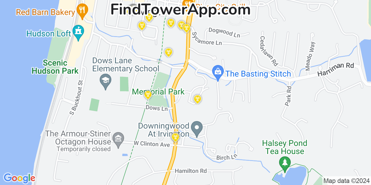 AT&T 4G/5G cell tower coverage map Greenburgh, New York