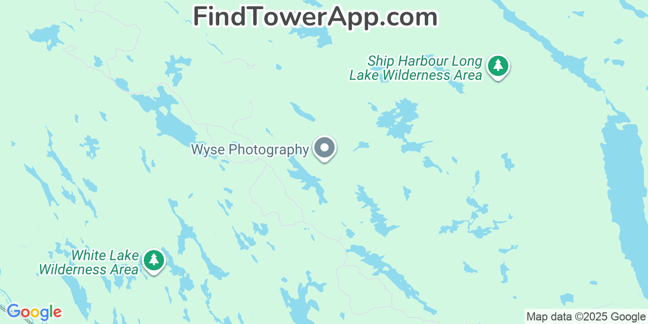 Map showing the 0 primary Bell-MTS cell tower locations detected in Halifax, Canada with coverage radius and signal strength indicators