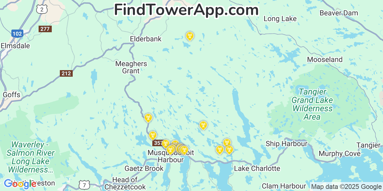 Halifax Cell Towers, Canada - FindTower App Coverage Maps