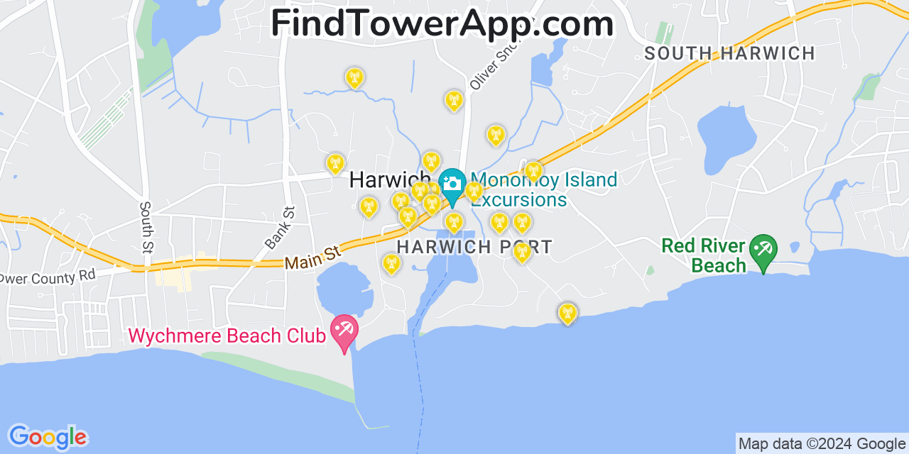 T-Mobile 4G/5G cell tower coverage map Harwich Port, Massachusetts