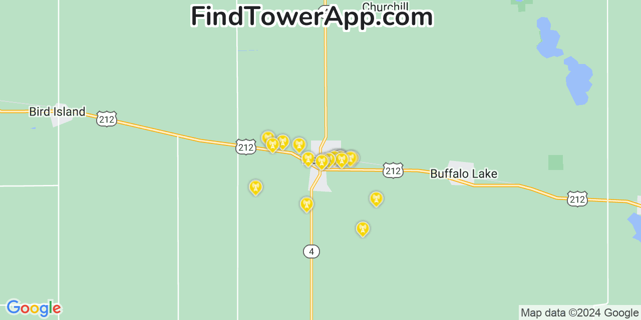 Verizon 4G/5G cell tower coverage map Hector, Minnesota