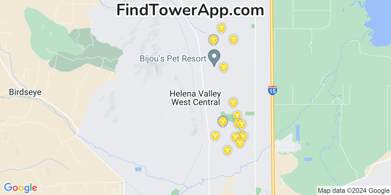 T-Mobile 4G/5G cell tower coverage map Helena Valley West Central, Montana