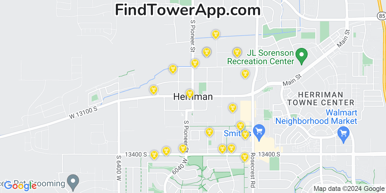 Herriman Utah Cell Tower Coverage Map