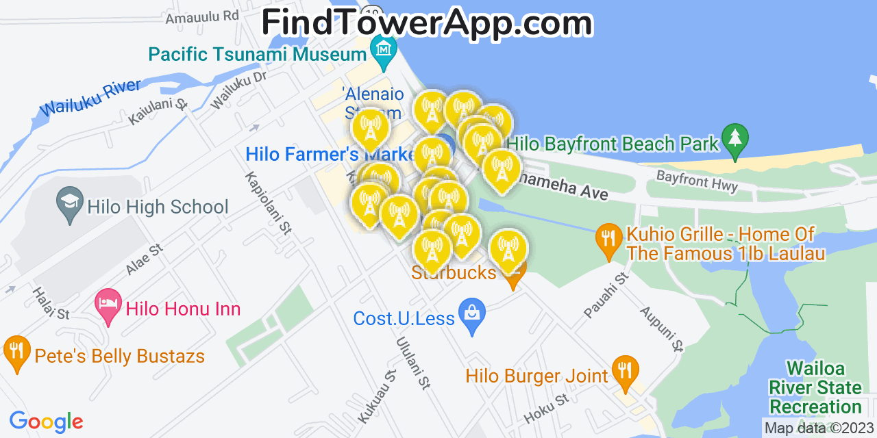 Hilo Hawaii Cell Tower Coverage Map